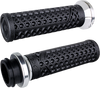 ODI Vans Harley Davidson Grips TBW Black/Silver V31VHTWB-S - Slip-Free Riding with Durable Design