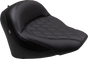 MUSTANG Solo Touring Seat - w/o Driver Backrest - Black - Diamond Stitch - Chief '22-'23 88203 - Team Dream Rides