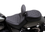 MUSTANG Solo Touring Seat - w/ Driver Backrest - Black - Diamond Stitch - Chief '22-'23 89740 - Team Dream Rides