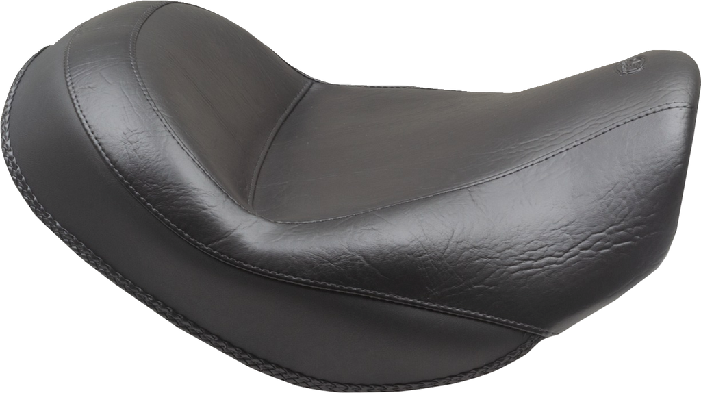 MUSTANG Wide Touring Solo Seat - Black - Plain - without Driver Backrest - C90T '15-'19 85204 - Team Dream Rides