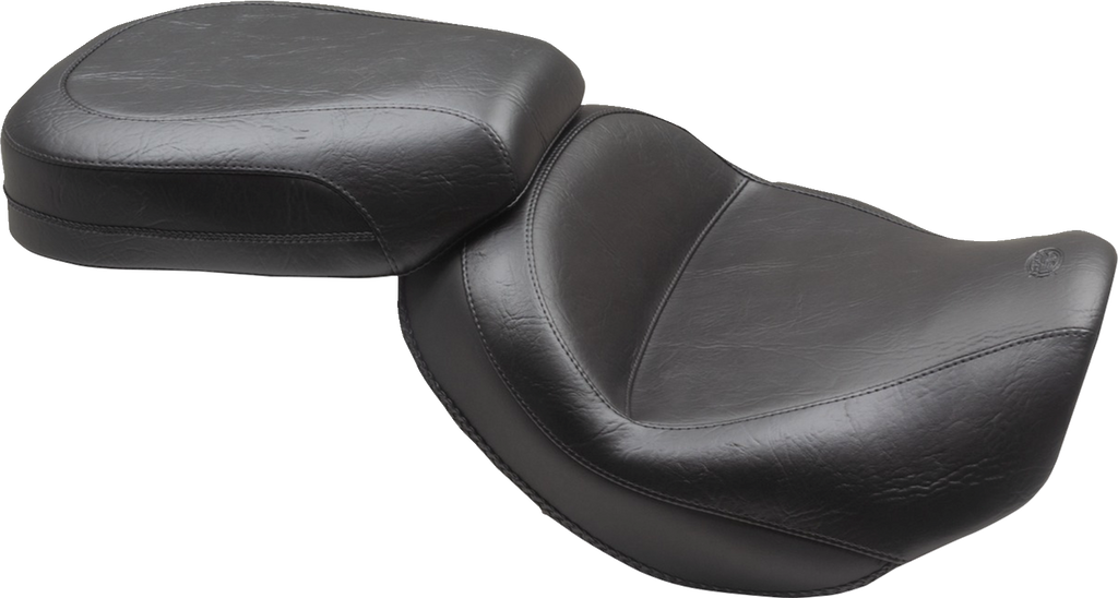 MUSTANG Wide Touring Solo Seat - Black - Plain - without Driver Backrest - C90T '15-'19 85204 - Team Dream Rides