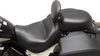 MUSTANG Wide Touring Solo Seat - Black - Plain - with Driver Backrest - C90T '15-'19 89206 - Team Dream Rides