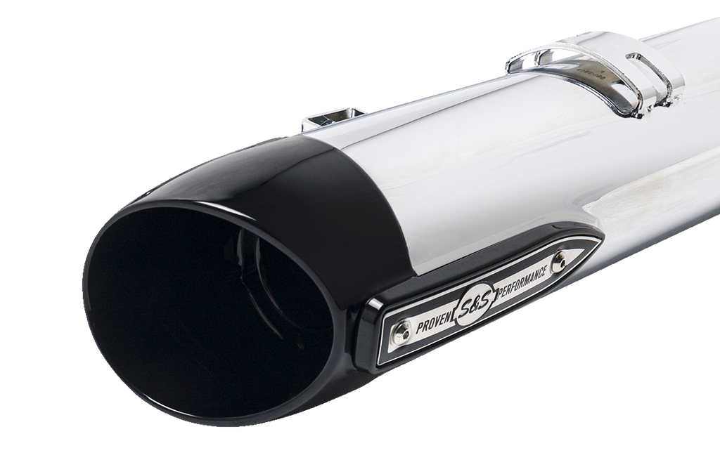 S&S Cycle Broadhead Slip-On Mufflers – Slash-Cut Chrome, Part Number 550-1076