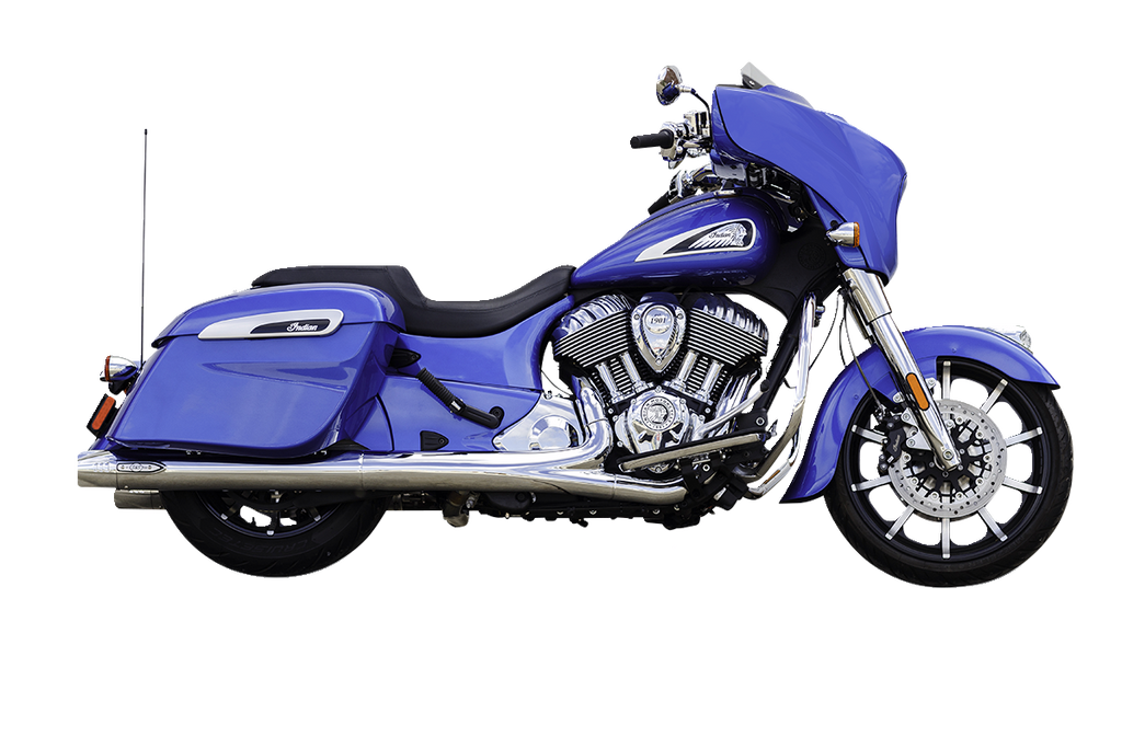 S&S Cycle 4-Inch Broadhead Slip-On Mufflers, Fishtail, Chrome - 550-1077