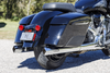 S&S Cycle 4-Inch Broadhead Slip-On Mufflers, Fishtail, Chrome - 550-1077