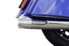 S&S Cycle 4-Inch Broadhead Slip-On Mufflers, Fishtail, Chrome - 550-1077