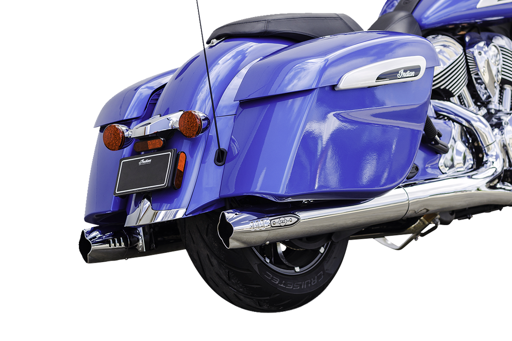 S&S Cycle 4-Inch Broadhead Slip-On Mufflers, Fishtail, Chrome - 550-1077