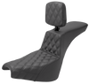 SADDLEMEN Tour Step-Up Seat with Rider Backrest for FXBB/FXST 2018-2024 - Part #818-30-192BR