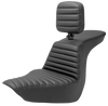 SADDLEMEN Tour Step-Up Seat with Rider Backrest for FLSB/FXLR 2018-2024 - Part 818-29-191BR