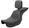 SADDLEMEN Tour Step-Up Seat with Rider Backrest for Dyna '06-'17 – Part 806-04-195BR