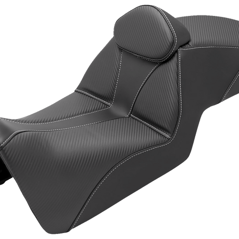 SADDLEMEN Adventure Tour Seat - Low - w/ Backrest - Black - Pan Am '21-'23 821-34-201BR - Team Dream Rides