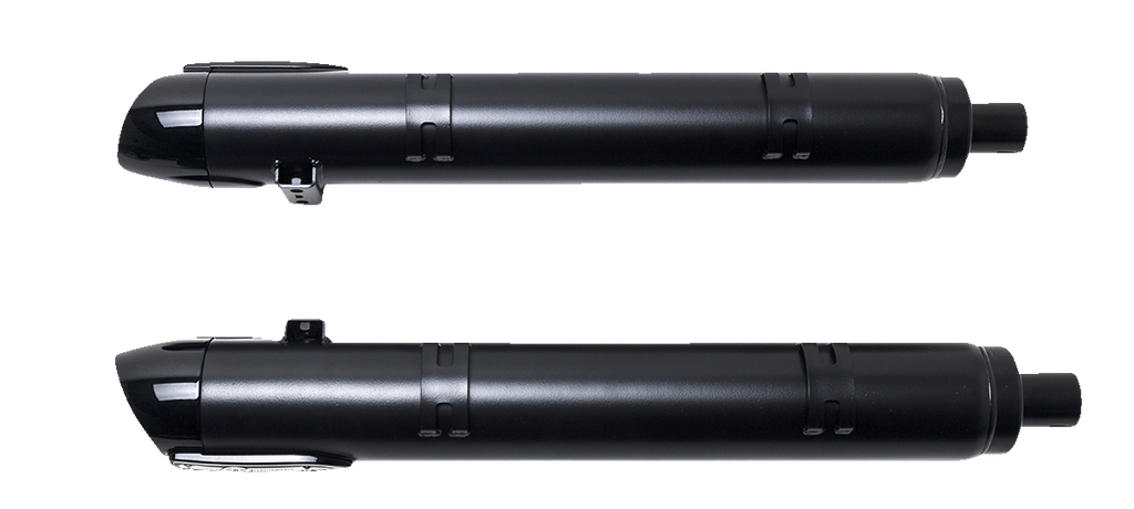 S&S Cycle Broadhead Slip-On Mufflers, Slash-Cut Black - 550-1075