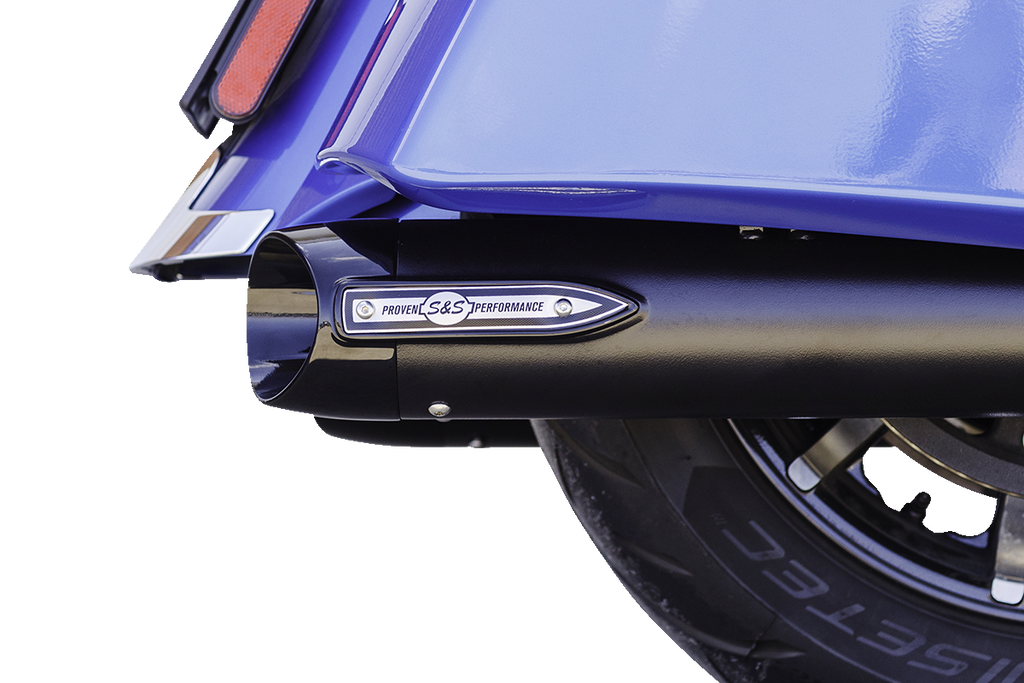 S&S Cycle Broadhead Slip-On Mufflers, Slash-Cut Black - 550-1075