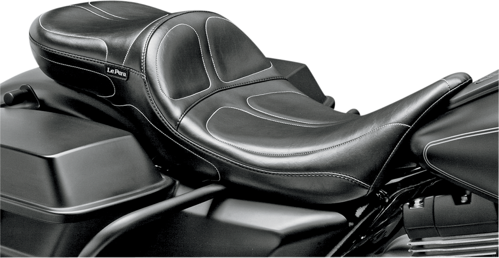 LE PERA Maverick Daddy Long Legs Seat - Black, Stitched, for FL 2008-2023, Part LK-957DL