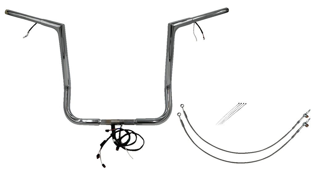 FAT BAGGERS INC. Handlebar Kit - Flat Top - 16" - Chrome 702216 - Team Dream Rides