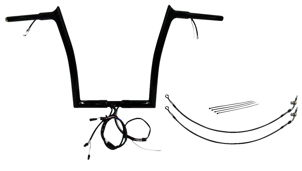 FAT BAGGERS INC. Handlebar Kit - Pointed Top - 14" - Black 901914-B - Team Dream Rides