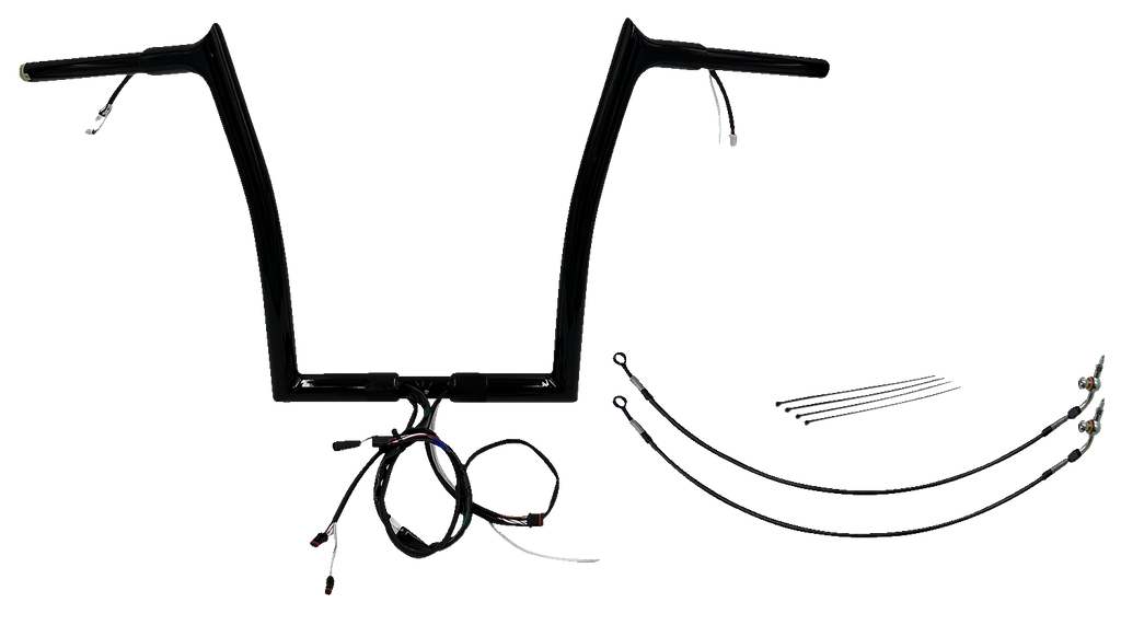 FAT BAGGERS INC. Handlebar Kit - Pointed Top - 14" - Black 902914-B - Team Dream Rides