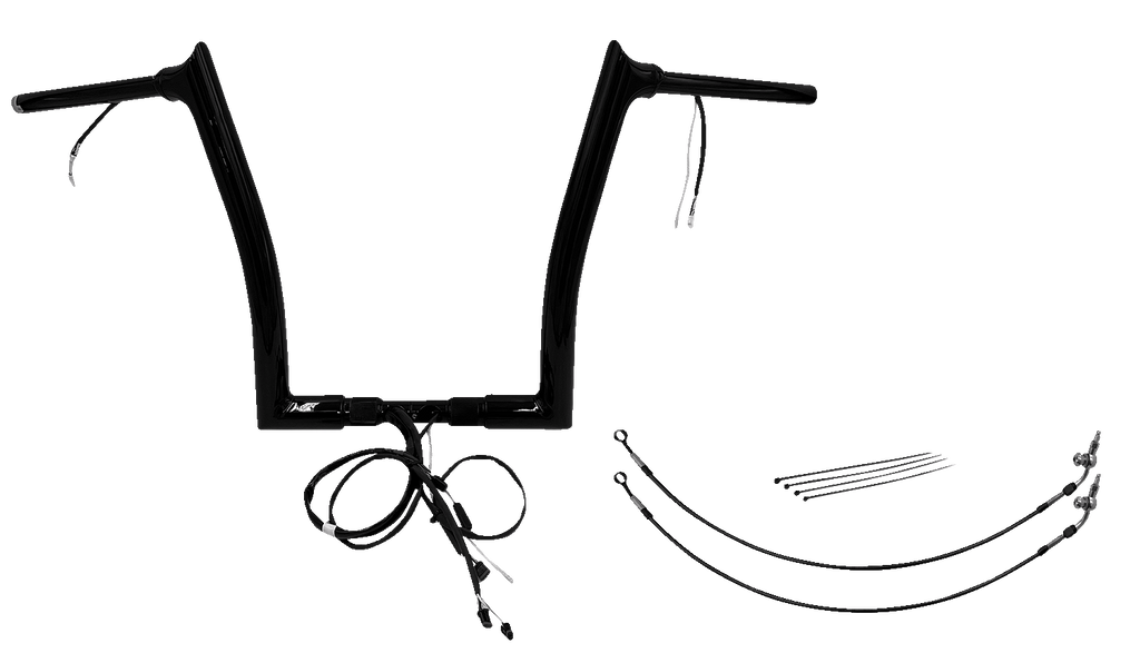 FAT BAGGERS INC. Handlebar Kit - Pointed Top - 14" - Black 801314-B - Team Dream Rides