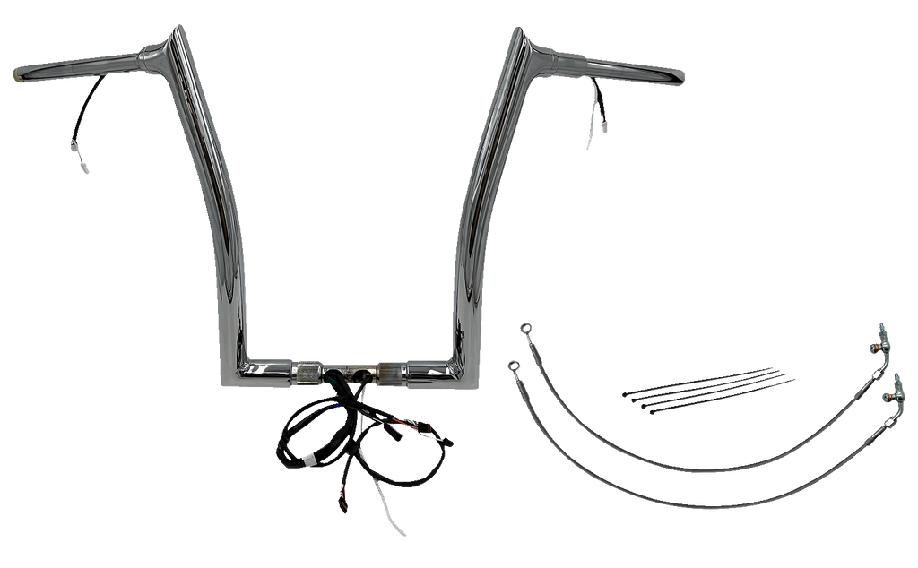 FAT BAGGERS INC. Handlebar Kit - Pointed Top - 16" - Chrome 801316 - Team Dream Rides