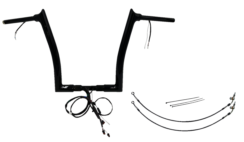 FAT BAGGERS INC. Handlebar Kit - Pointed Top - 14" - Black 802314-B - Team Dream Rides