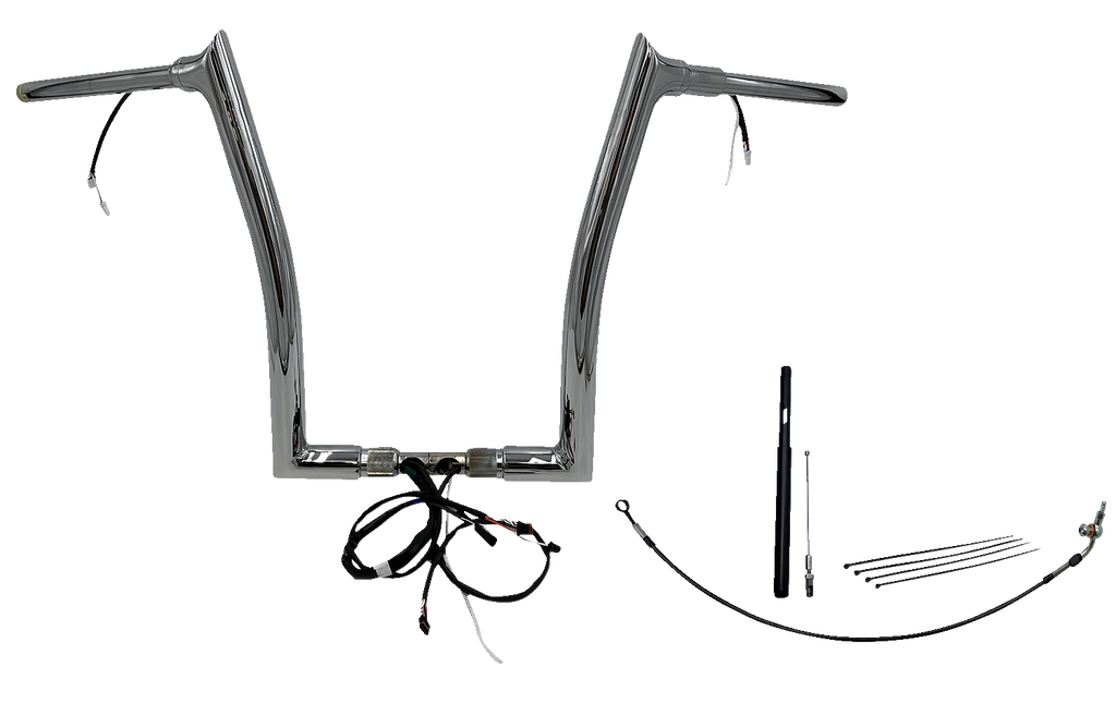 FAT BAGGERS INC. Handlebar Kit - Pointed Top - 16" - Chrome 812916 - Team Dream Rides