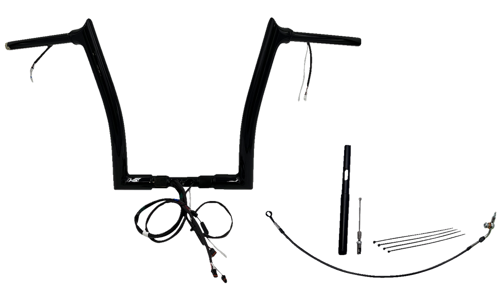 FAT BAGGERS INC. Handlebar Kit - Pointed Top - 14" - Black 812914-B - Team Dream Rides