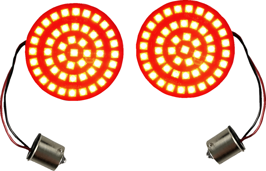 CUSTOM DYNAMICS GEN-4-R-1156 Red LED Turn Signal Insert for Harley Davidson Motorcycles