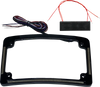 CUSTOM DYNAMICS Red and White LED License Plate Frame - Gloss Black TF08-B