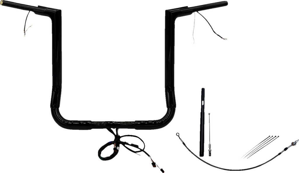 FAT BAGGERS INC. Handlebar Kit - Flat Top - 16" - Black 612016-B - Team Dream Rides