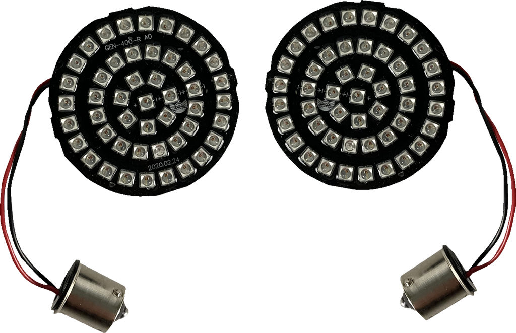 CUSTOM DYNAMICS GEN-4-R-1156 Red LED Turn Signal Insert for Harley Davidson Motorcycles