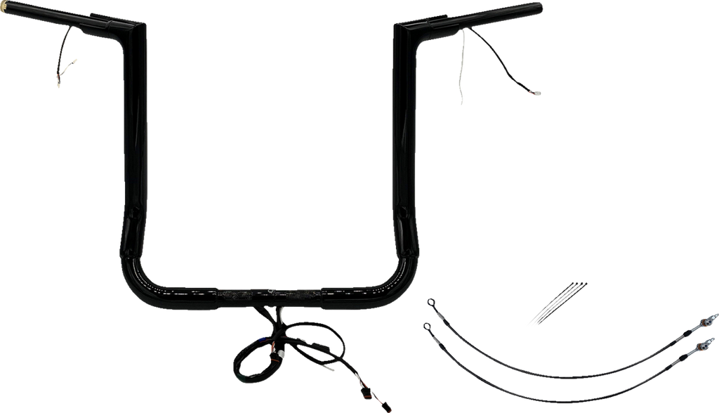 FAT BAGGERS INC. Handlebar Kit - Flat Top - 16" - Black 602216-B - Team Dream Rides