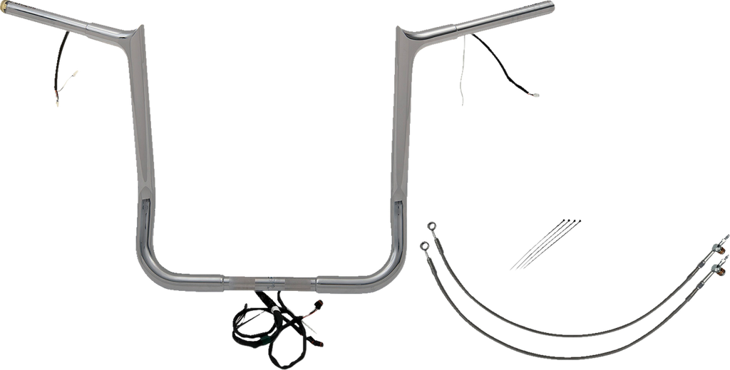 FAT BAGGERS INC. Handlebar Kit - Pointed Top - 16" - Chrome 901216 - Team Dream Rides