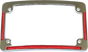 CUSTOM DYNAMICS TF08-C Red/White LED License Plate Frame with Chrome Finish