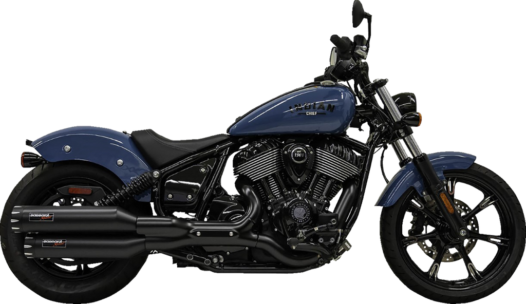 Bassani Xhaust 4-inch Slip-On Mufflers with Fluted End Caps for Harley Davidson - Part No. 8CH17