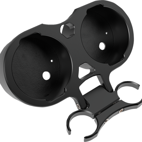 LA CHOPPERS T-Bar Gauge Mount - Dual - Black - 1.25