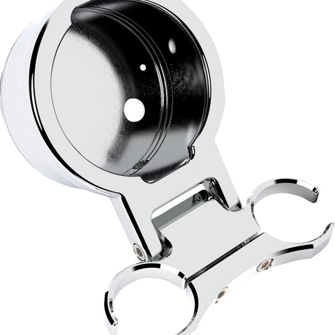 LA CHOPPERS T-Bar Gauge Mount - Single - Chrome - 1.00