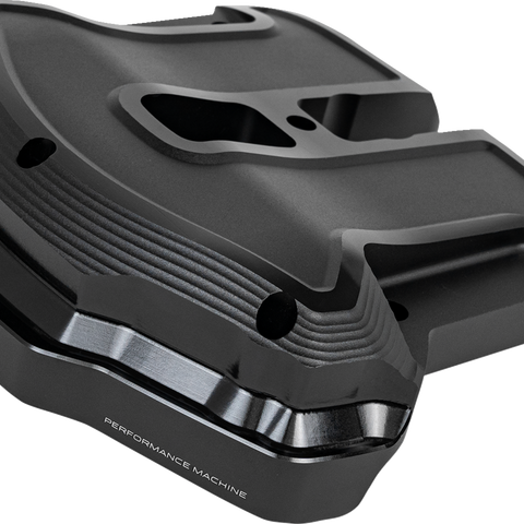 PERFORMANCE MACHINE (PM) Rocker Box Cover - Race Series - Black Ops - M8 0177-2084-SMB - Team Dream Rides