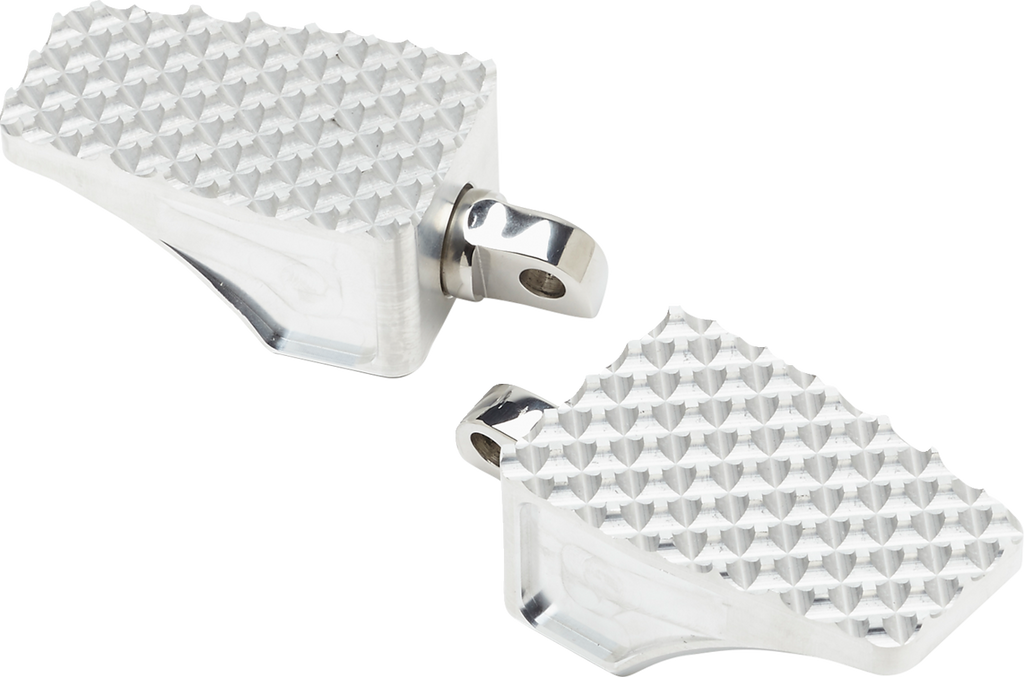 LA Choppers County Line Billet Foot Pegs - Front - Raw (Part Number: LA-P100-01)