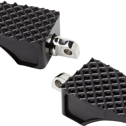 LA Choppers County Line Billet Aluminum Front Foot Pegs with Stainless Steel Clevis - Black, Part LA-P100-01B
