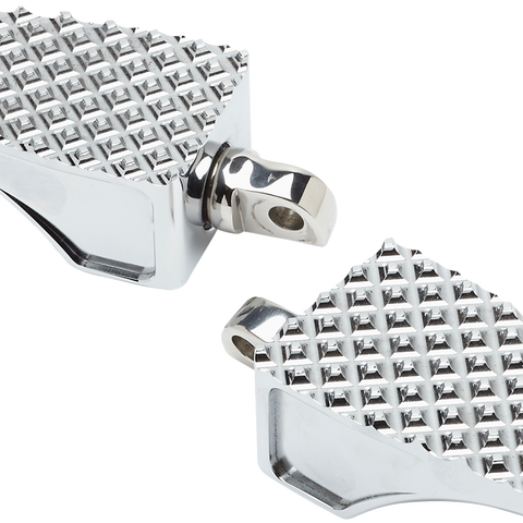 LA Choppers County Line Billet Foot Pegs - Front Pair, Chrome – Part Number LA-P100-01C