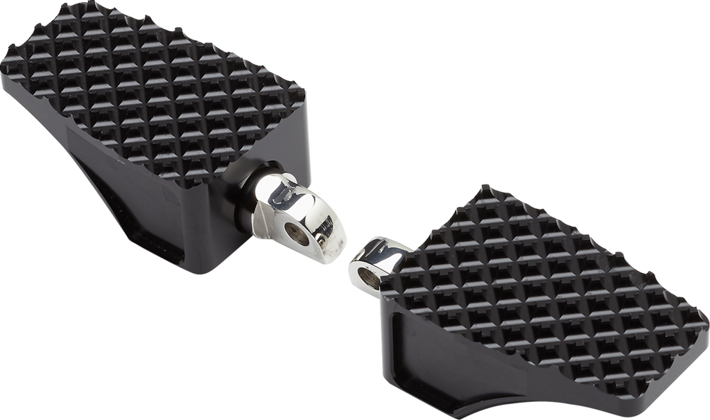 LA Choppers County Line Billet Aluminum Front Foot Pegs with Stainless Steel Clevis - Black, Part LA-P100-01B
