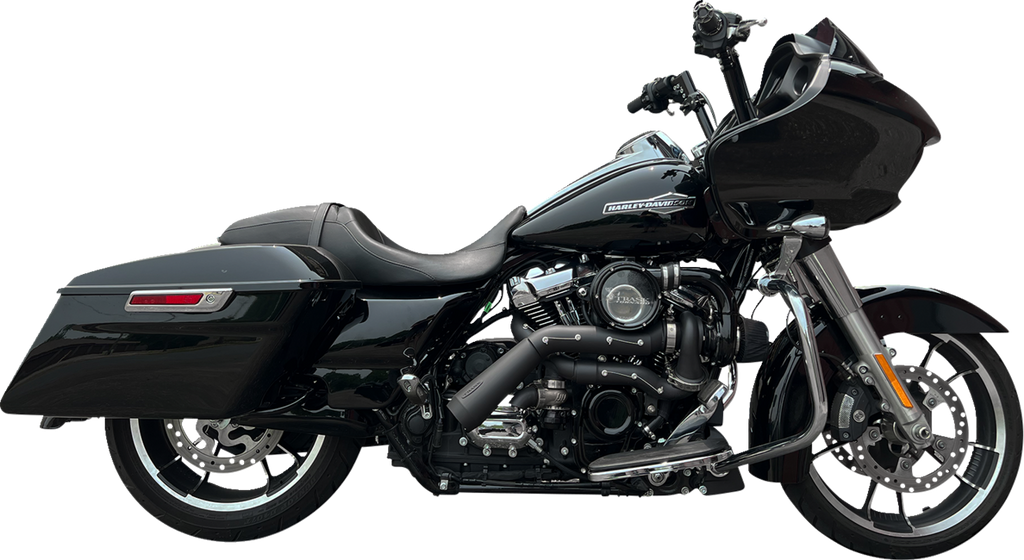 TRASK Tornado Turbo Performance Kit for Harley M8 Engines - Black with Black Exhaust (Part Number TM-7600-BK)