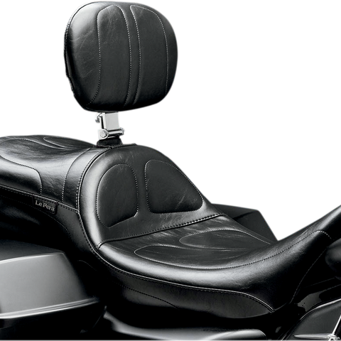 LE PERA Maverick Daddy Long Legs Seat - With Backrest - Black - Stitched - FL '08-'23 LK-957DLBR