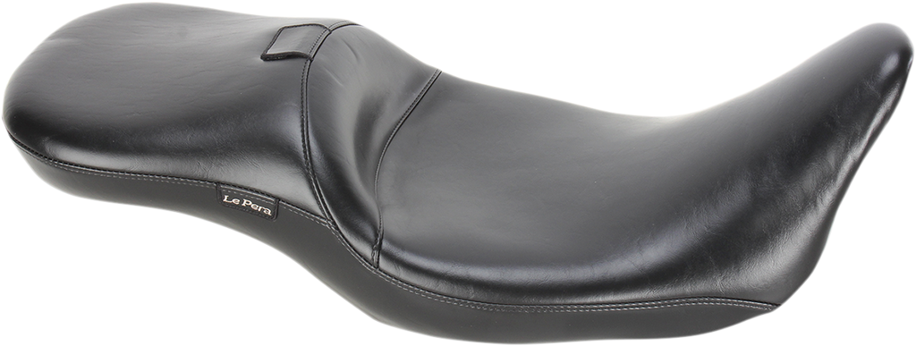 LE PERA Maverick Daddy Long Legs Seat with Backrest - Black - Smooth Finish for FL 2008-2023, Part Number LK-957DLBRS