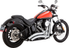 Vance & Hines 2-Into-2 Big Radius Exhaust System with Heat Shield - Chrome, Part 26079