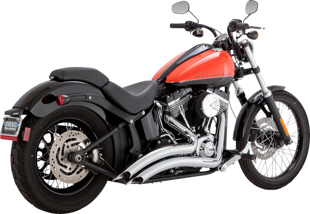 Vance & Hines 2-Into-2 Big Radius Exhaust System with Heat Shield - Chrome, Part 26079