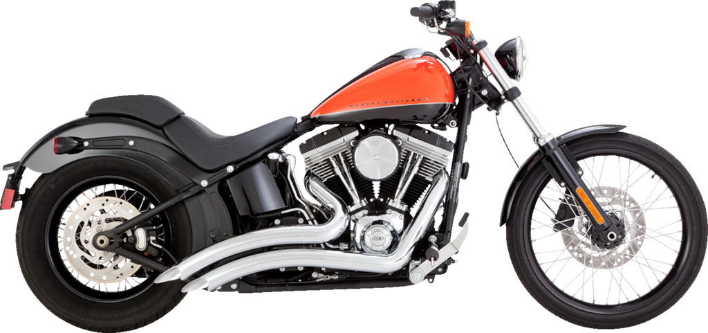Vance & Hines 2-Into-2 Big Radius Exhaust System with Heat Shield - Chrome, Part 26079