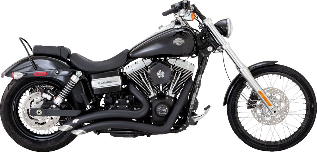 Vance & Hines 46081 Big Radius 2-Into-2 Exhaust System with Heat Shield – Matte Black