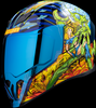 ICON Airflite™ Helmet Bugoid Blitz Blue XL – Advanced Motorcycle Helmet with Fog-Free Shield and DropShield™