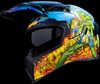 ICON Airflite™ Helmet Bugoid Blitz Blue XS - Lightweight Motorcycle Helmet with Fog-Free Shield and Advanced Ventilation